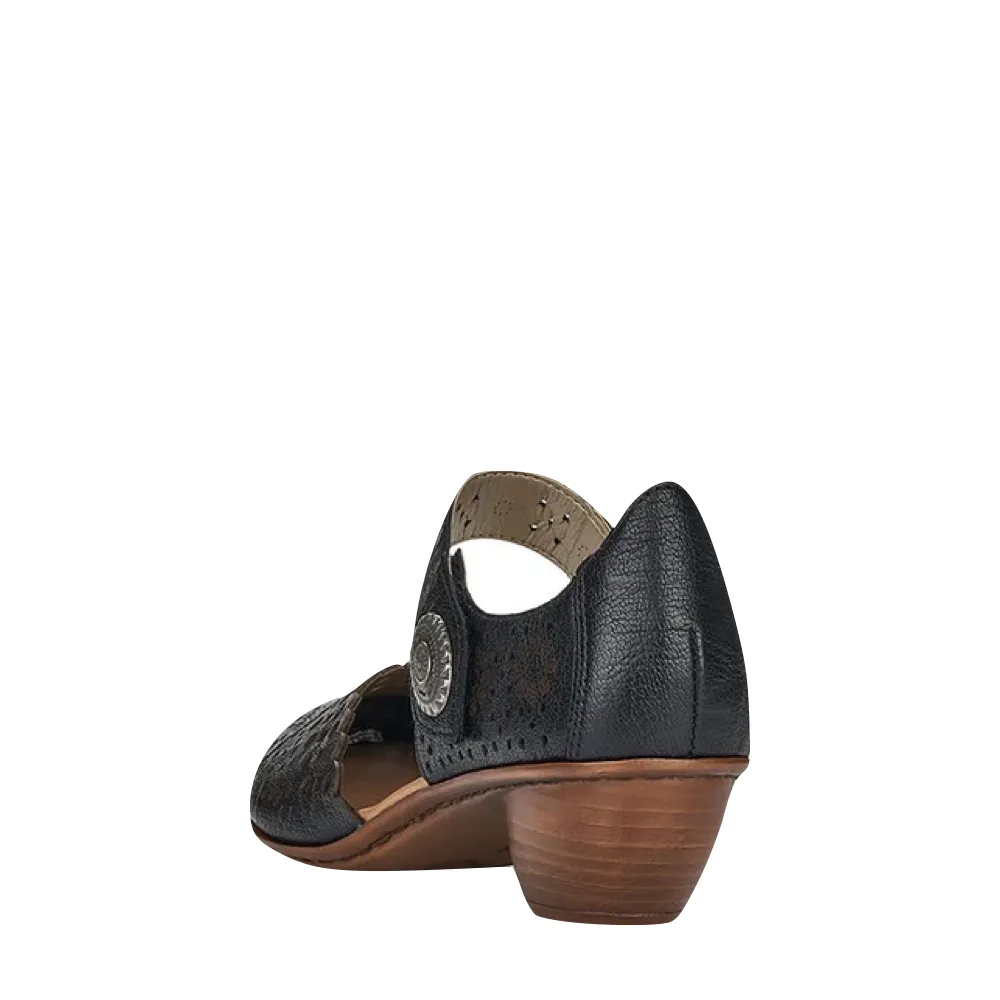 Rieker Femme Mirjam 53 Escarpins Mary Jane à Talons en Noir