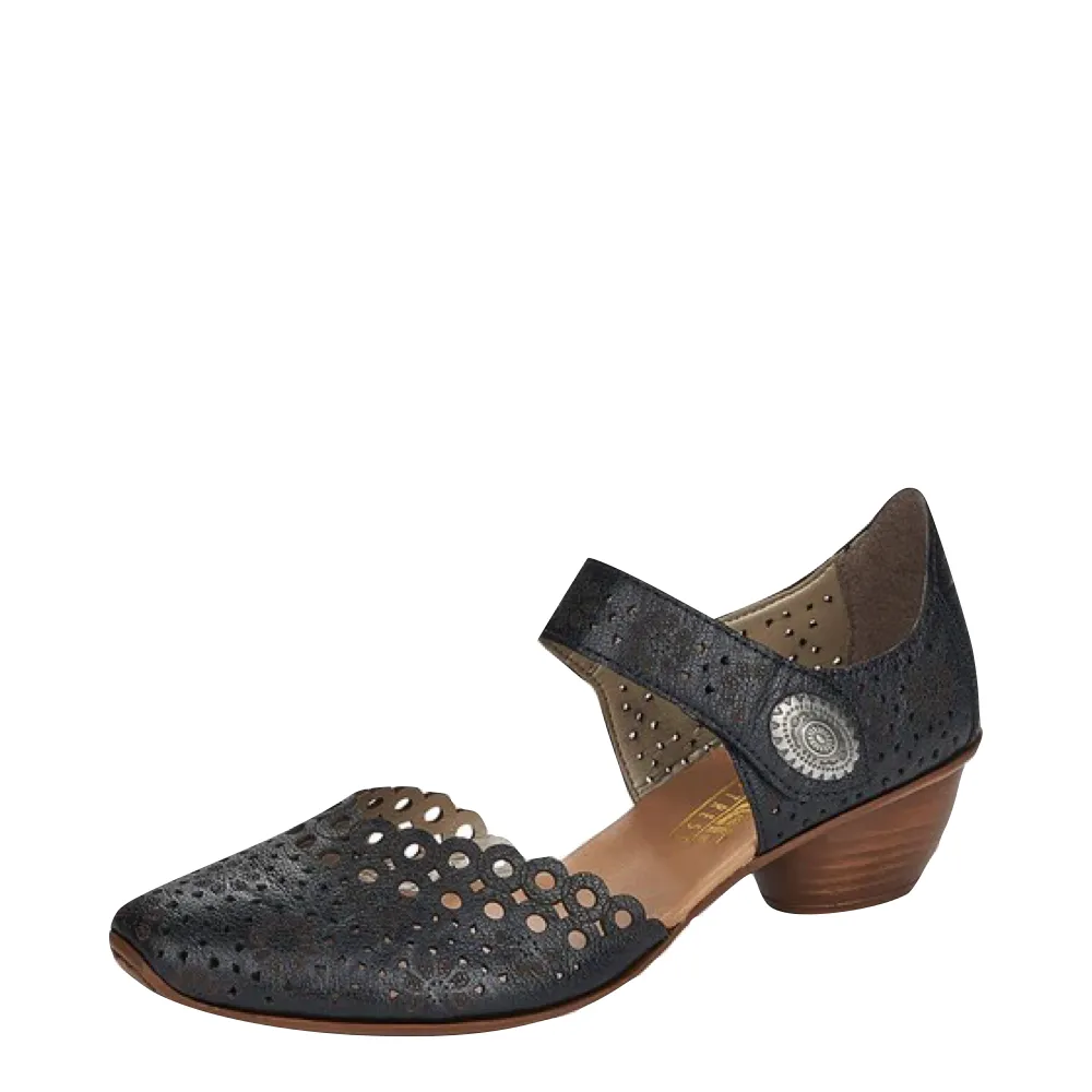 Rieker Femme Mirjam 53 Escarpins Mary Jane à Talons en Noir