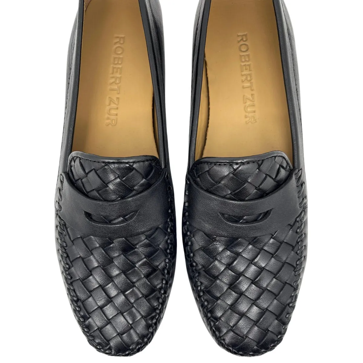 Robert Zur Femme Petra Noir Tressé en Cuir