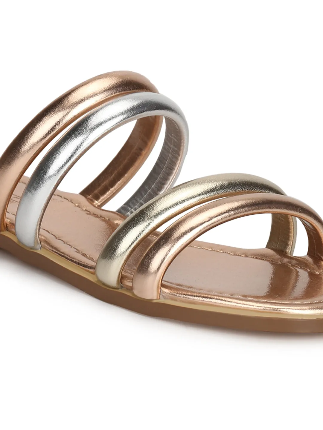 Escarpins à enfiler micro sangle rose gold