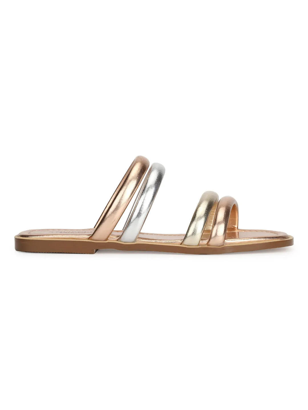 Escarpins à enfiler micro sangle rose gold