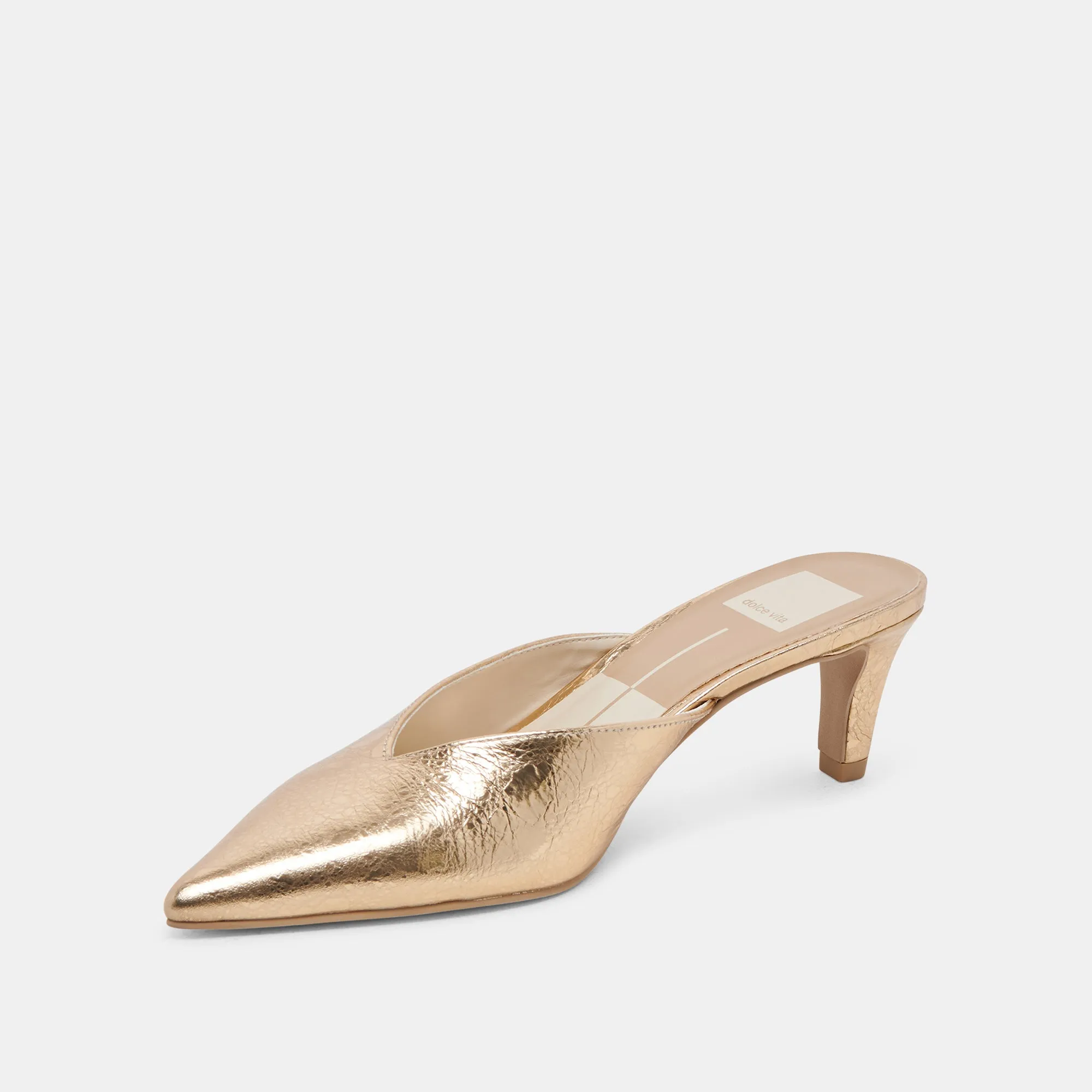 SARINA TALONS CUIR DORÉ VIEILLI