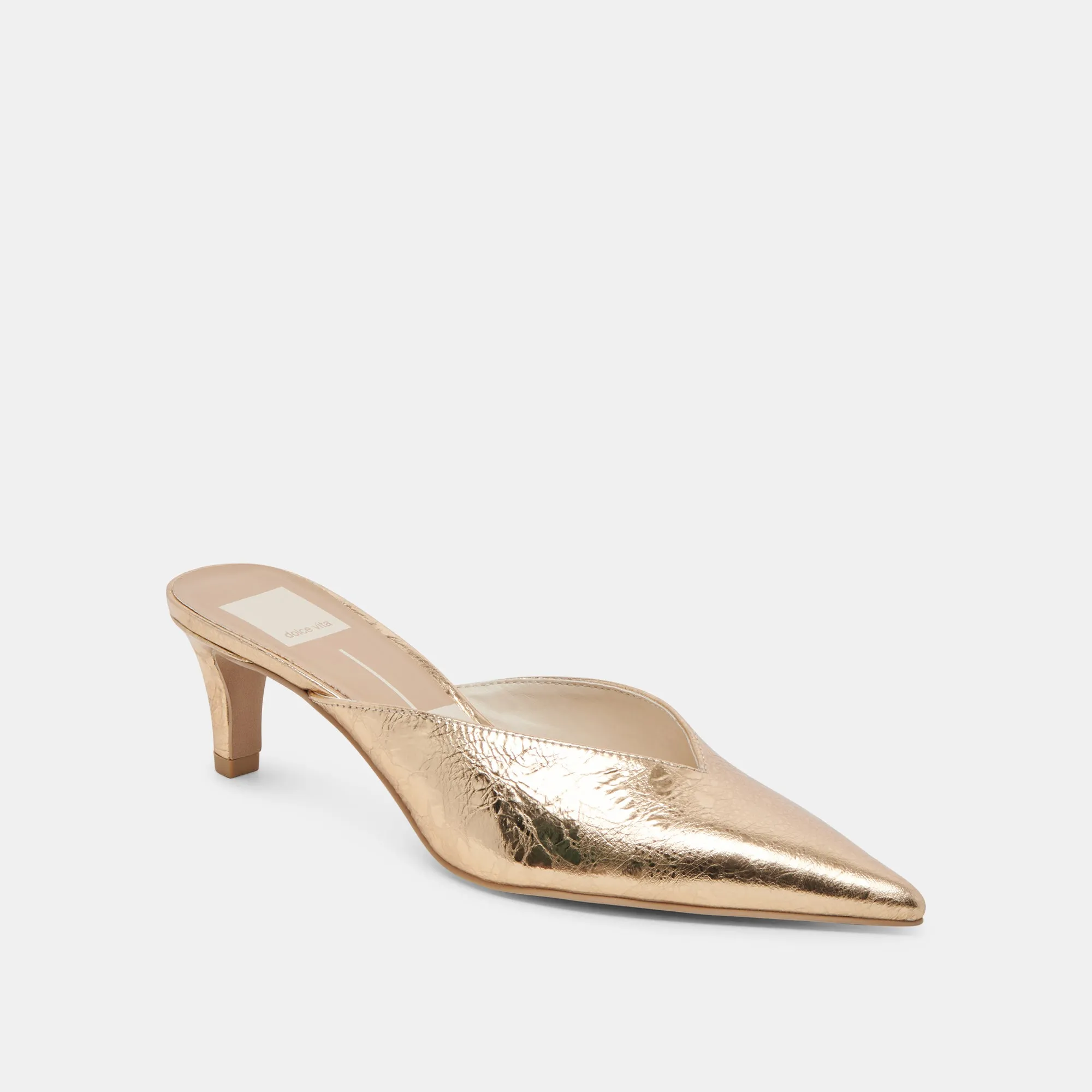 SARINA TALONS CUIR DORÉ VIEILLI