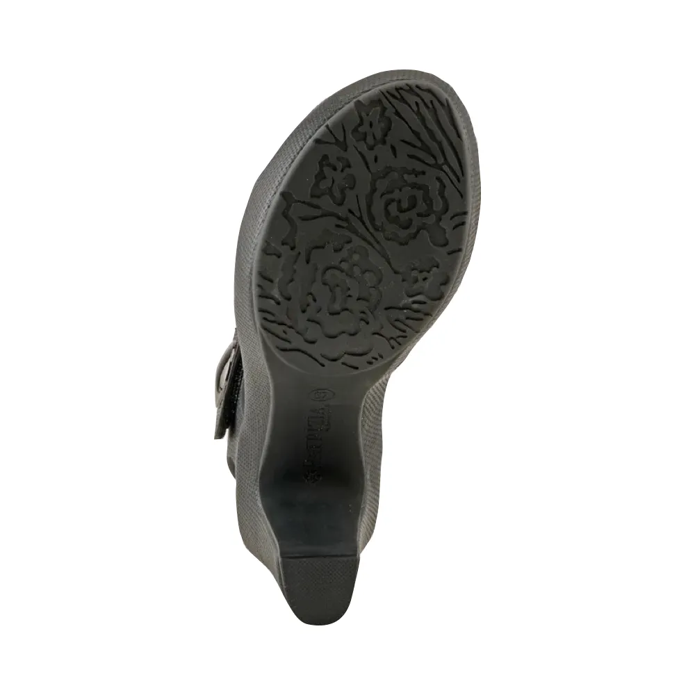 Sandale à talon tressée Dade pour femme de Spring Step en noir