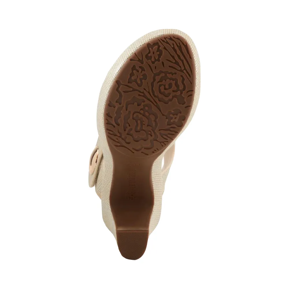 Sandale à talon tressé Dade pour femme Spring Step en couleur bone