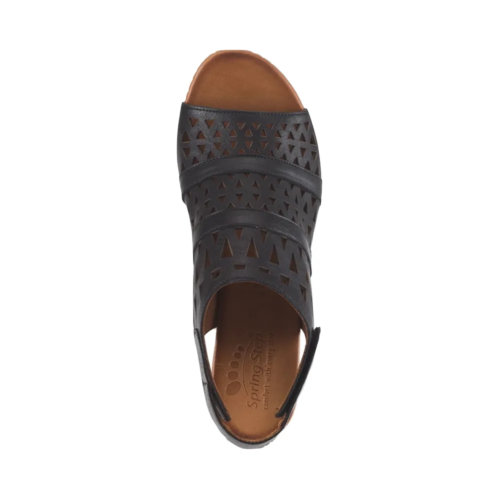 Sandale à talon Dorotha pour femme de Spring Step en noir