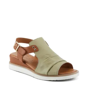 Sandale à plateforme Spring Step pour femmes en multicolore olive