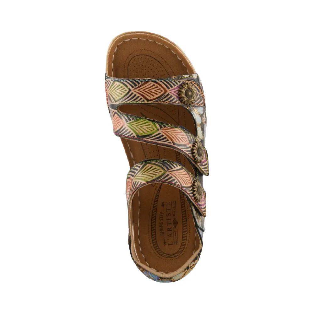 Sandale Versa pour Femme Spring Step en Noir Multicolore
