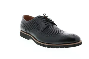 Chaussures Oxford Stacy Adams Emile en cuir avec embout ailé - Noir