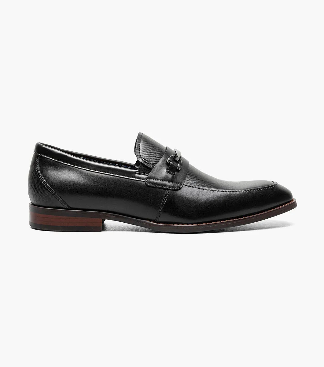 Stacy Adams KAYLOR Moc Toe Bit Slip On - Noir
