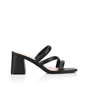 Mules Stallone à bloc talon - Noir