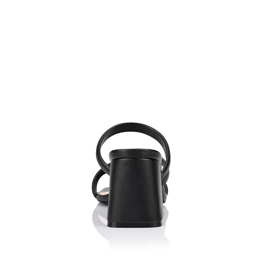 Mules Stallone à bloc talon - Noir