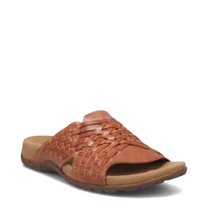 Sandale Slide en Cuir Tressé Guru pour Femme Taos en Miel
