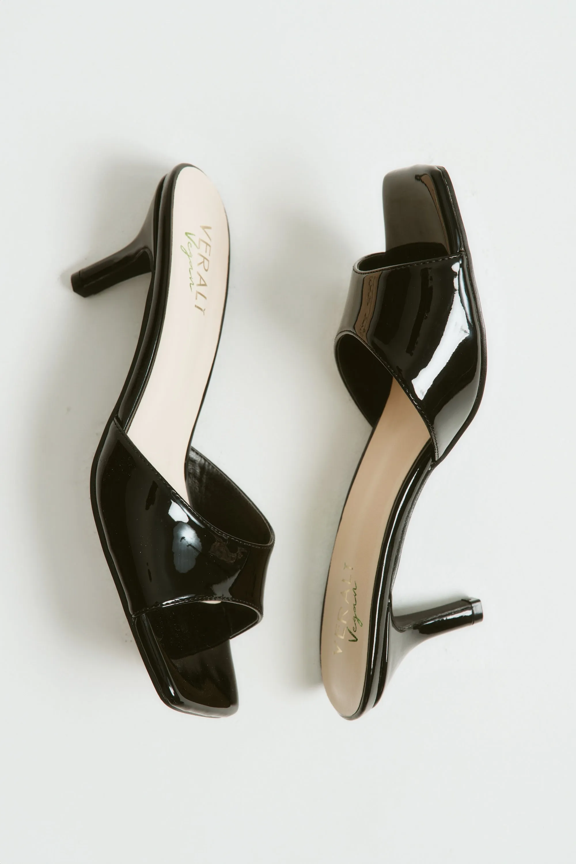 Mules à talon kitten Taylor - Noir verni