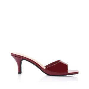 Mules à talon kitten Taylor - Vin verni