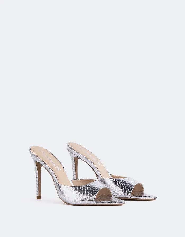 Thelma Serpent Argenté en Cuir