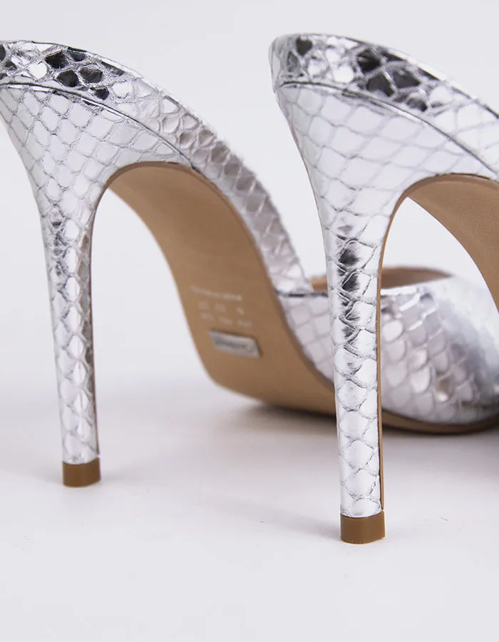 Thelma Serpent Argenté en Cuir