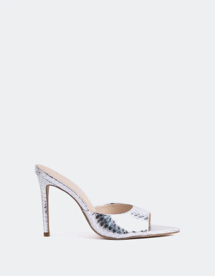 Thelma Serpent Argenté en Cuir