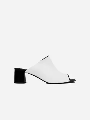 Mules véganes en cuir de cactus Uptown Desserto® | Blanc