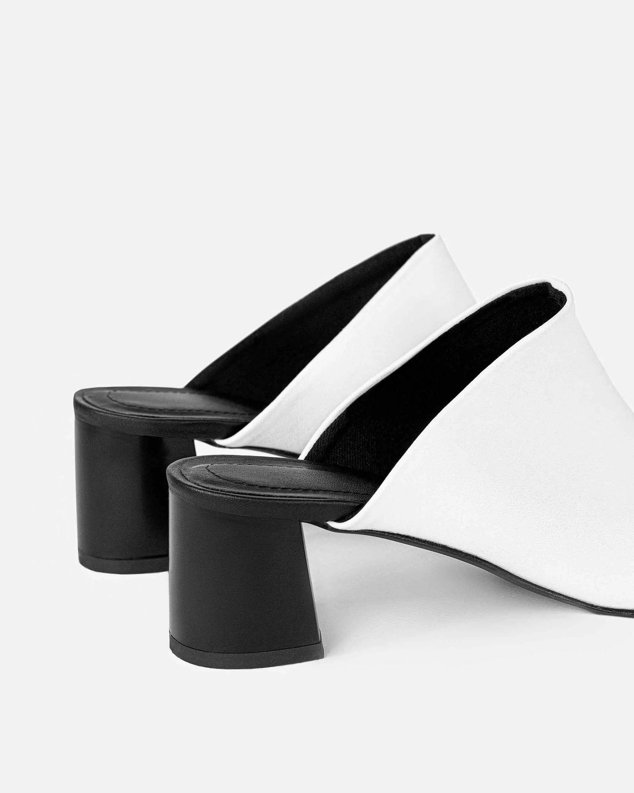 Mules véganes en cuir de cactus Uptown Desserto® | Blanc