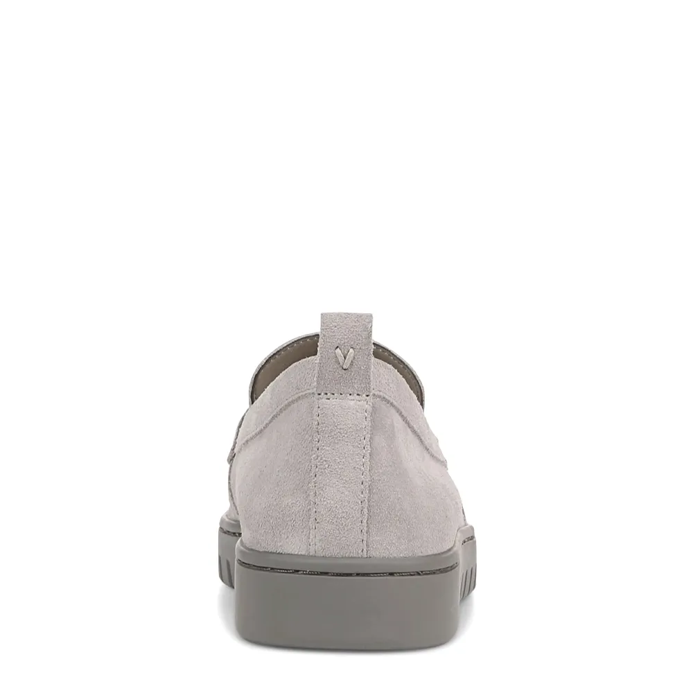 Vionic Femmes Uptown Mocassin en Daim à Enfiler Gris Clair