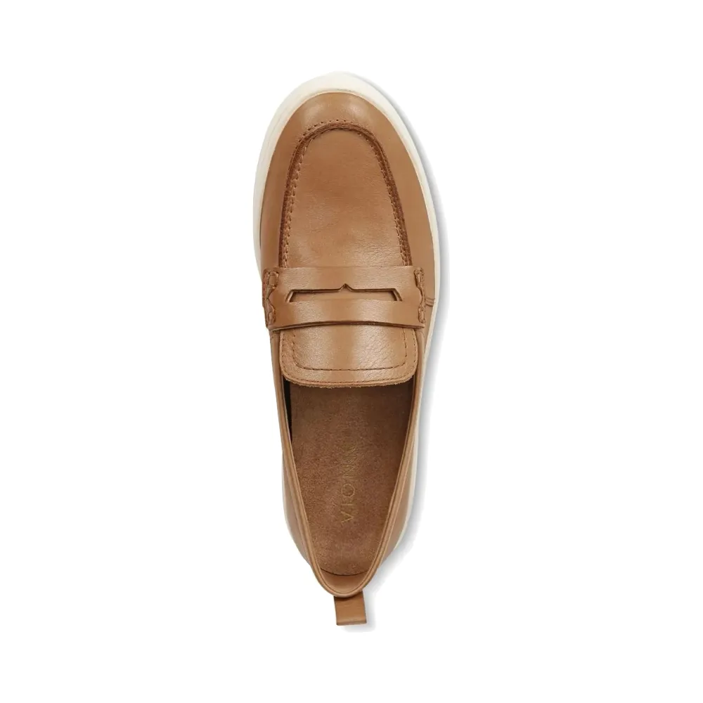 Mocassin en cuir lisse Uptown pour femmes de Vionic en couleur camel