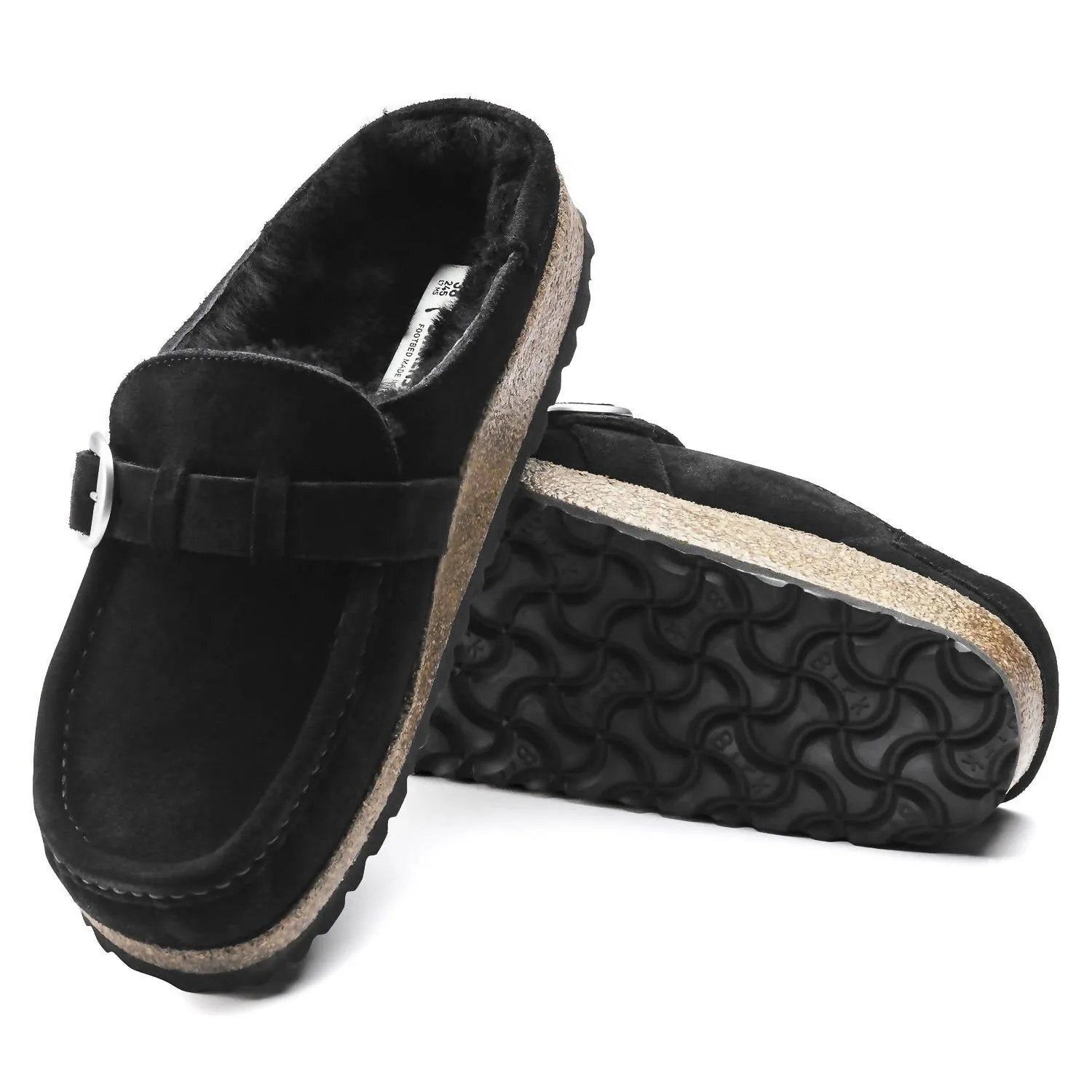 Chaussures à enfiler Buckley en peau de mouton pour femmes en noir
