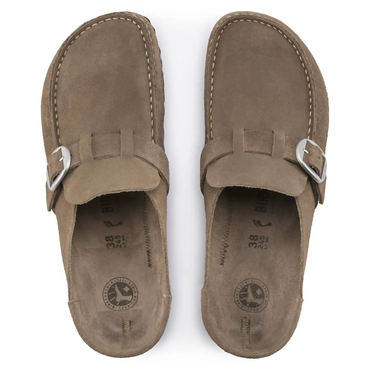 Chaussures Buckley Femme à Enfiler en Gris Taupe