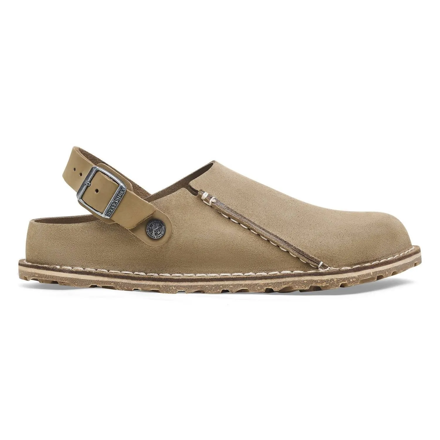 Clogue Premium en Suède Lutry pour Femme en Gris Taupe
