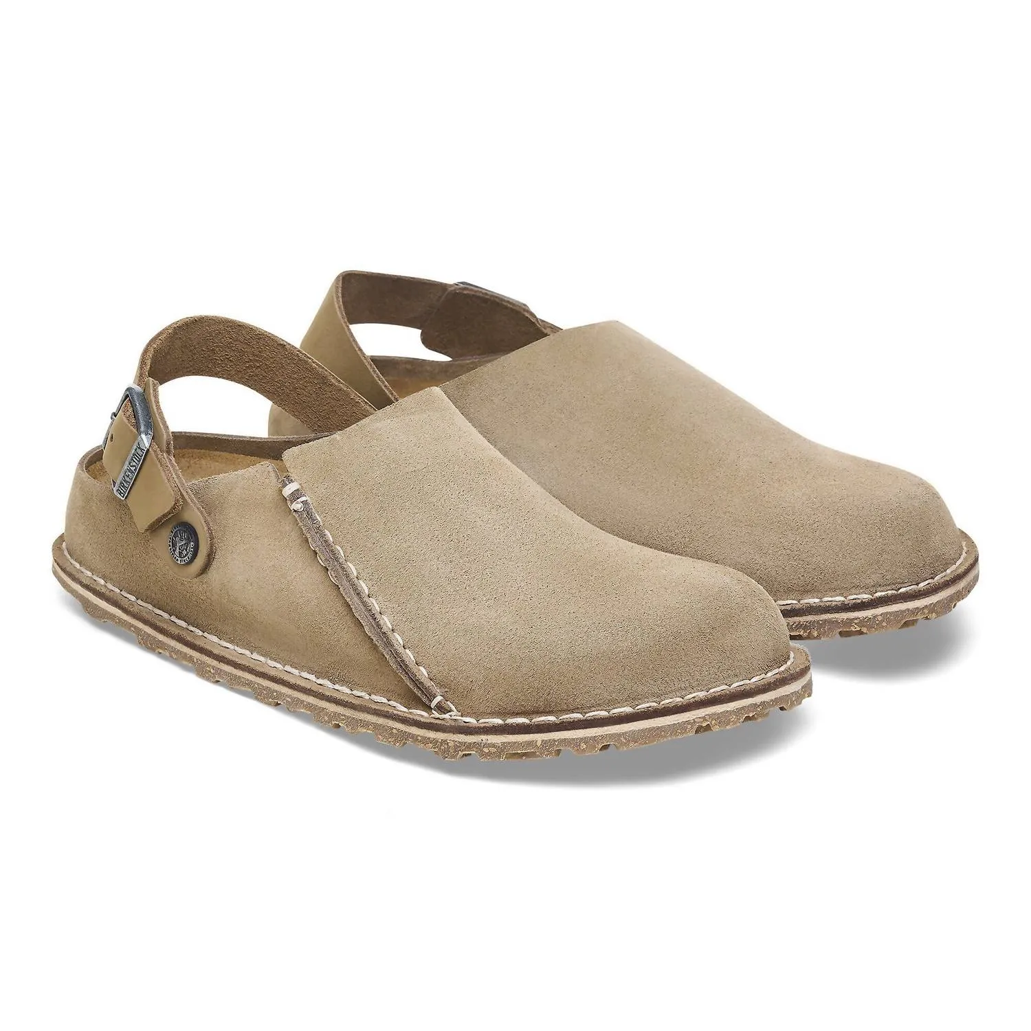 Clogue Premium en Suède Lutry pour Femme en Gris Taupe