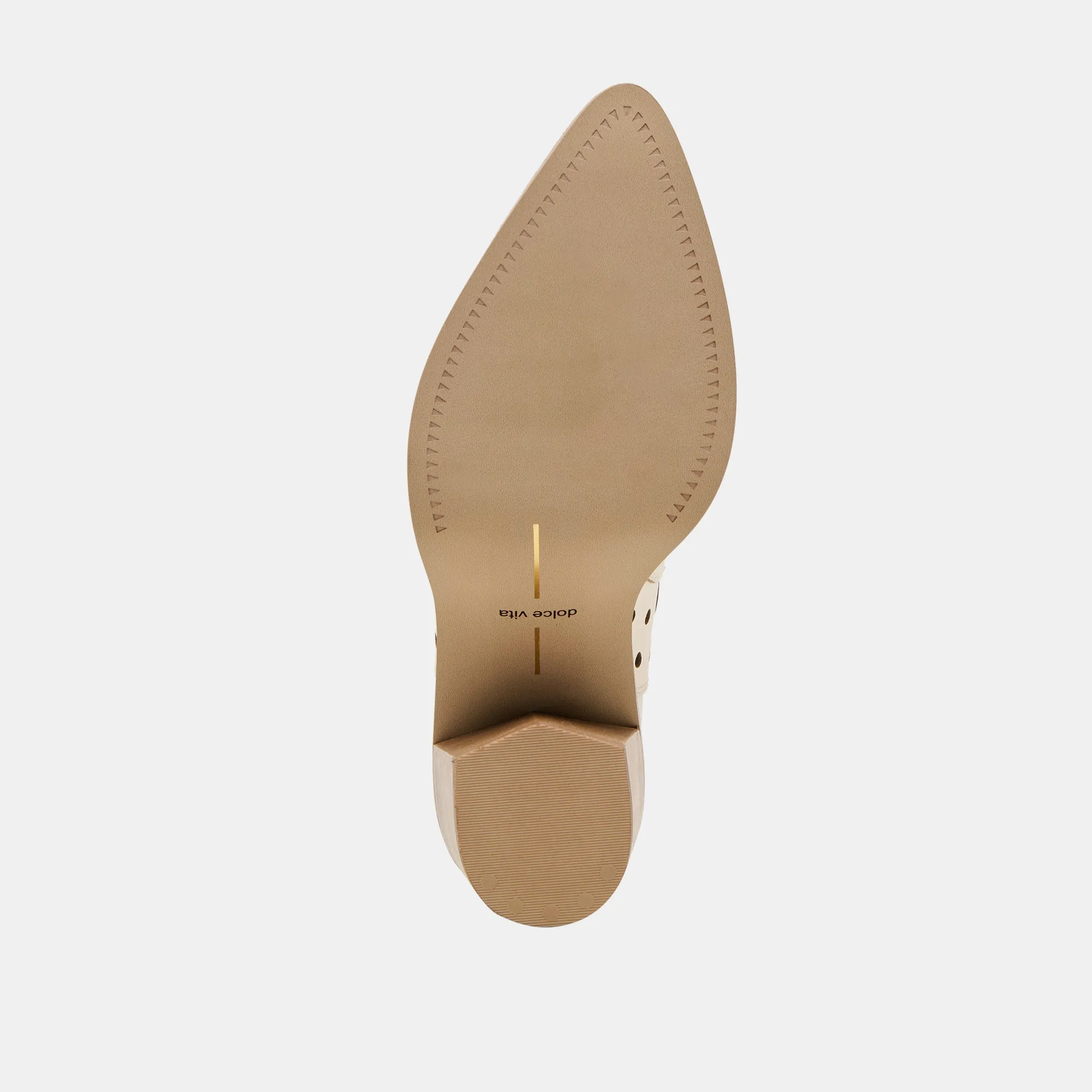 BOTTINES ZENOBI EN CUIR BLANC CASSÉ