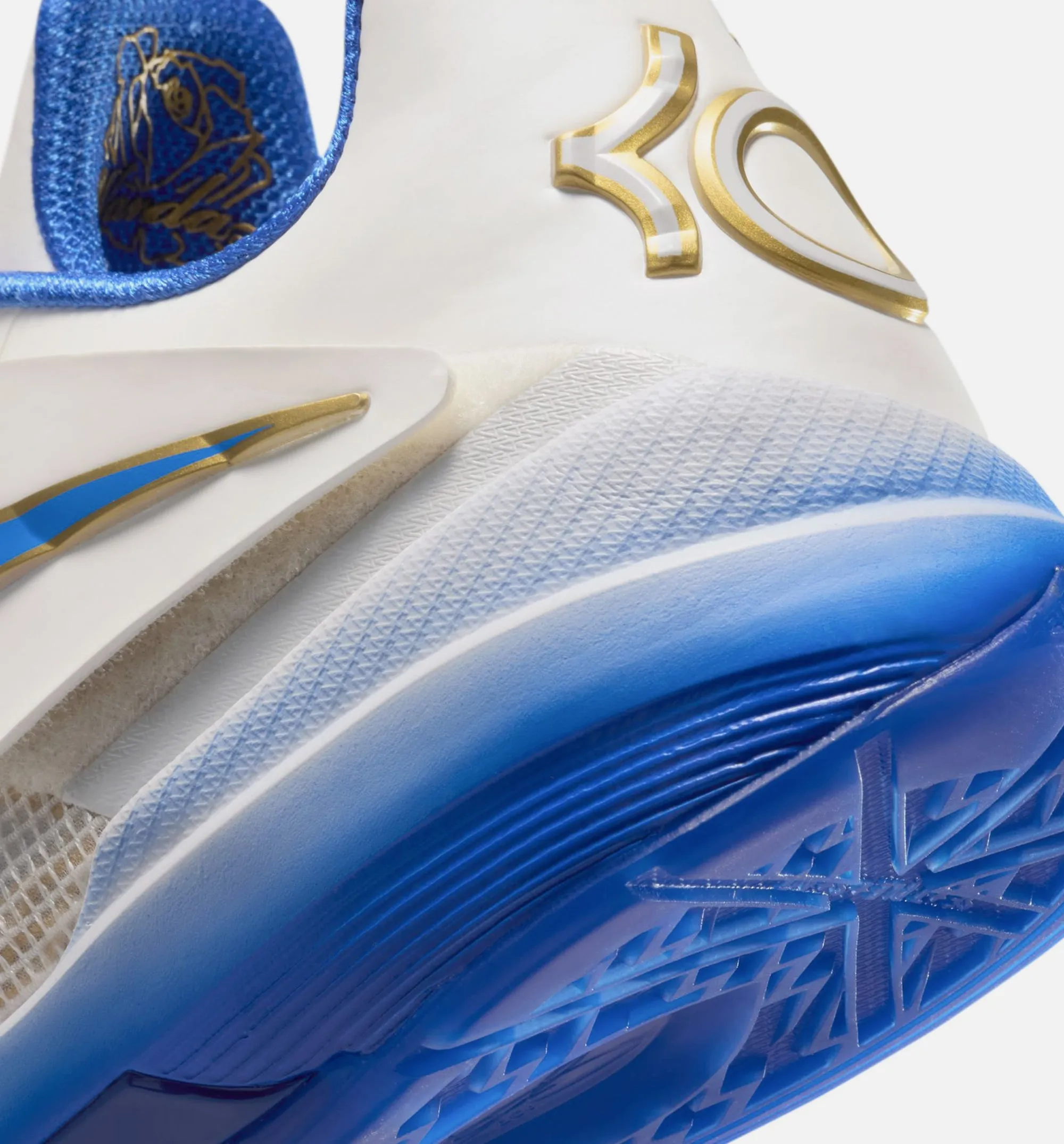 Zoom KD 4 Alternate MVP Chaussure de Style de Vie Homme - Blanc Summit/Bleu Royal Hyper/Or Métallique